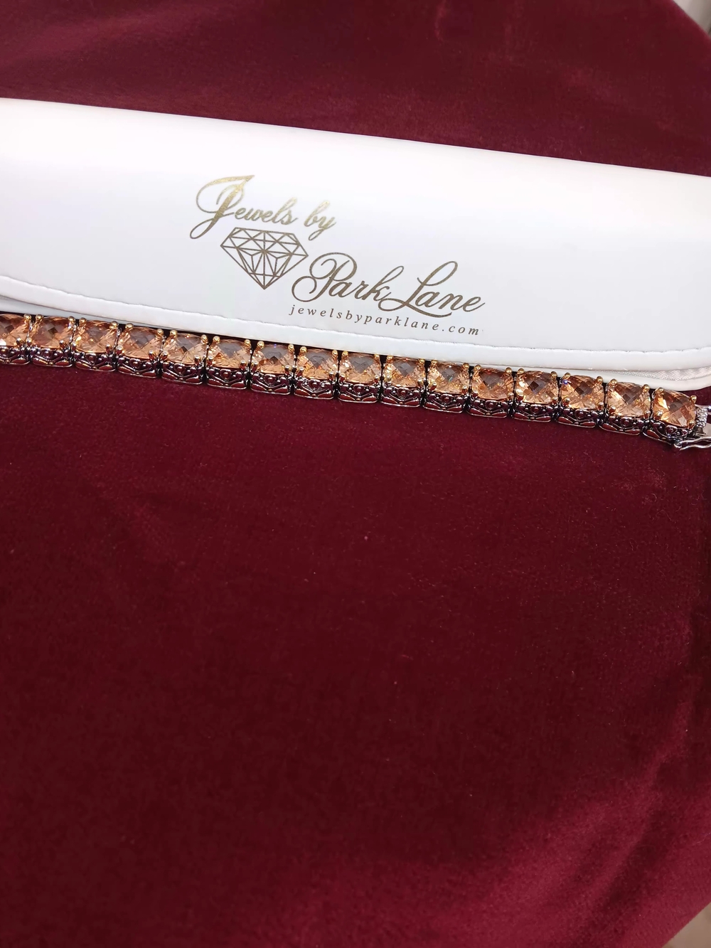 Vintahe Park Lane Champagne Rose Gold-Tone Crystal Bracelet - Picture 3 of 6